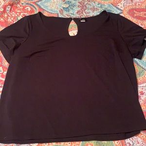 Torrid 3 keyhole back black top